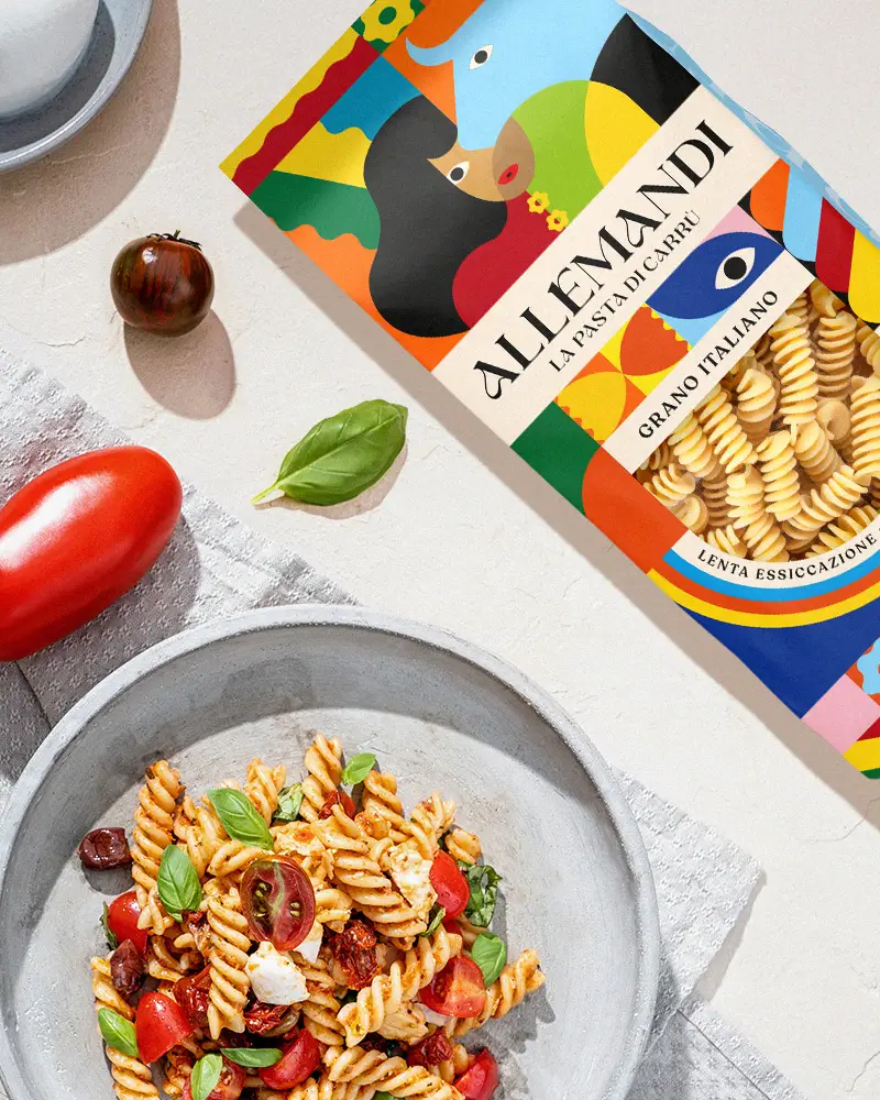 Fusilli - Premiumpasta – ansprechend in Szene gesetzt