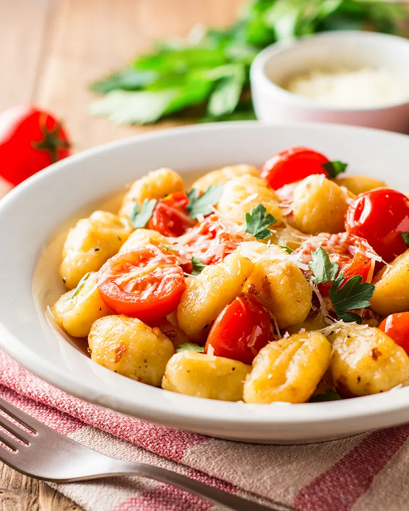 Gnocchi - italienische Kartoffelklößchen – ansprechend in Szene gesetzt