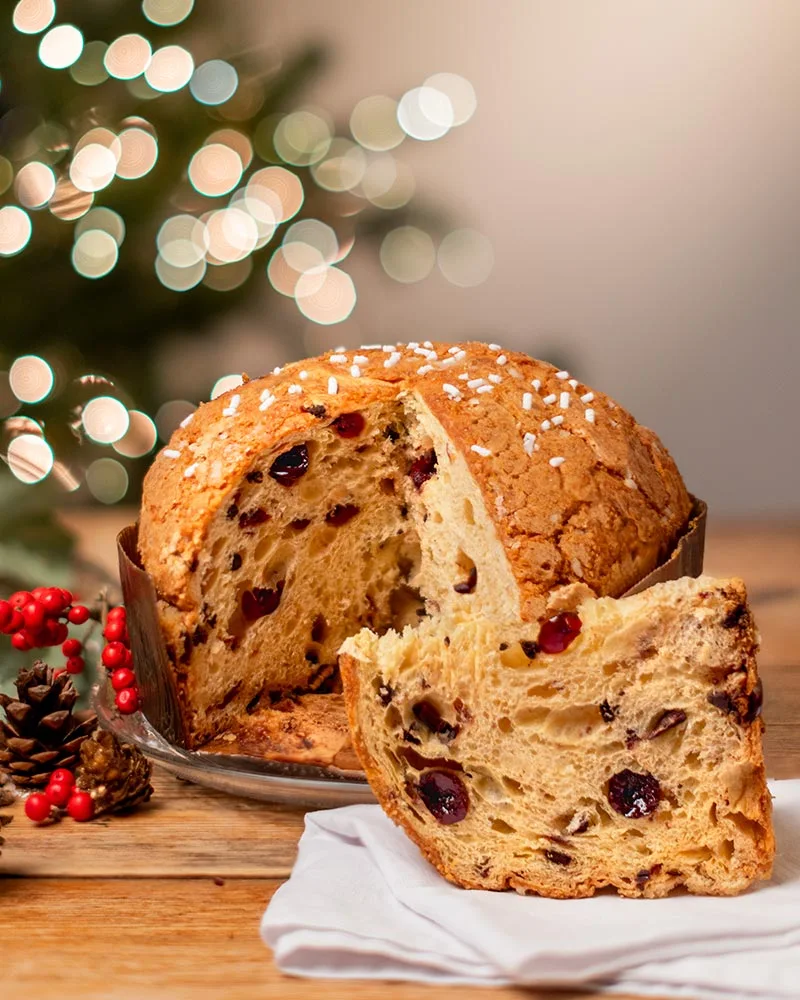 Panettone Schoko-Kirsch - im Geschenkkarton – ansprechend in Szene gesetzt