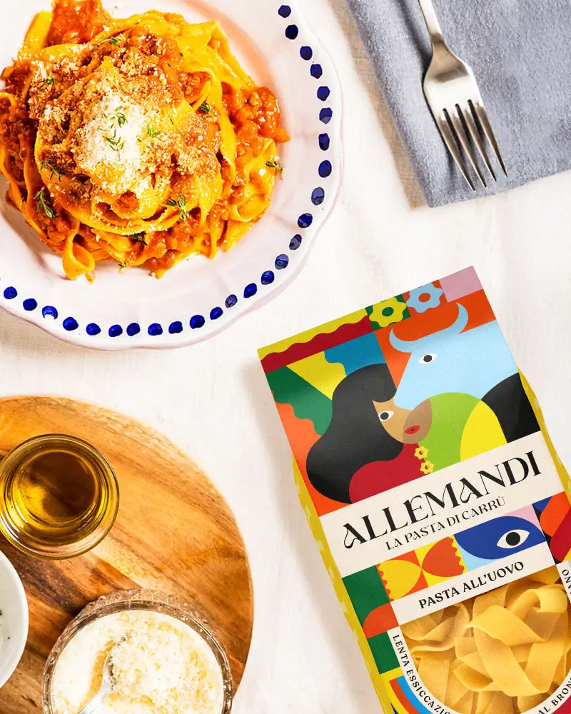 Pappardelle - Premiumpasta mit Ei – ansprechend in Szene gesetzt
