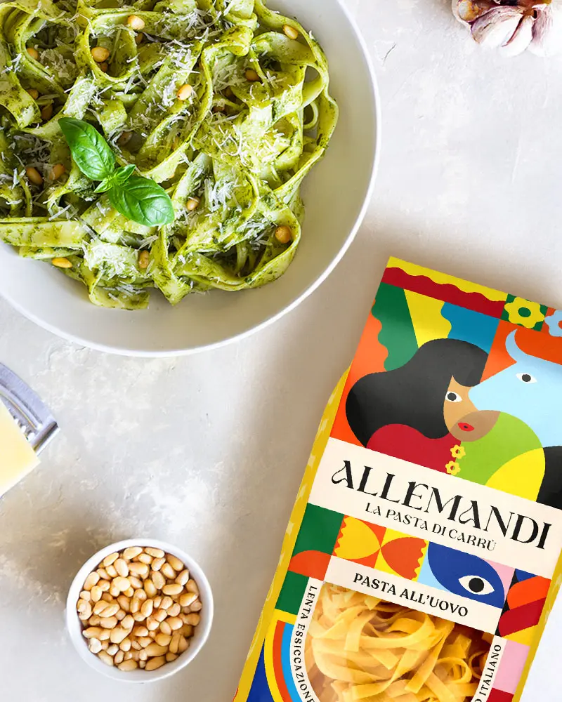 Tagliatelle - Premiumpasta mit Ei – ansprechend in Szene gesetzt