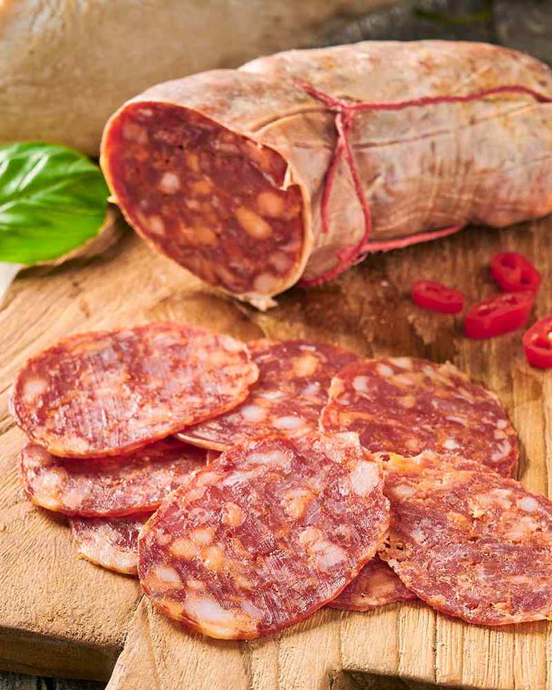 Pikante Soppressata-Salami, Bio